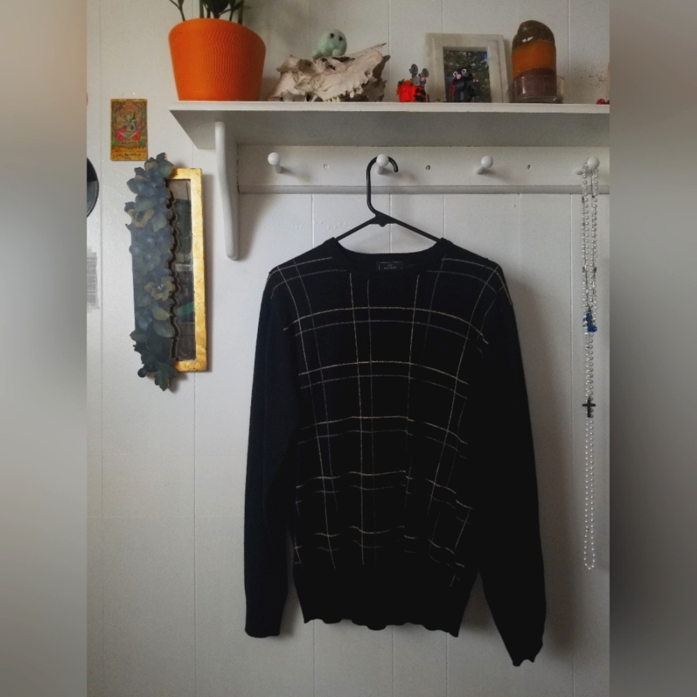 Dockers Medium Plaid Black Sweater